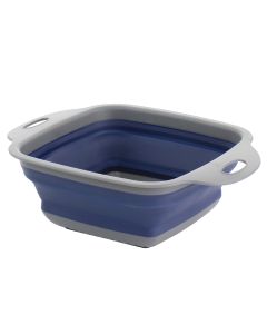 Oster Bluemarine Collapsible Square Plastic Colander in Blue
